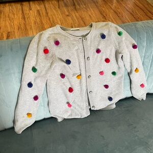 Hanna Anderssson Pom Poms Sweaters Size 10 100% Cotton 140 multicolor Cadigan